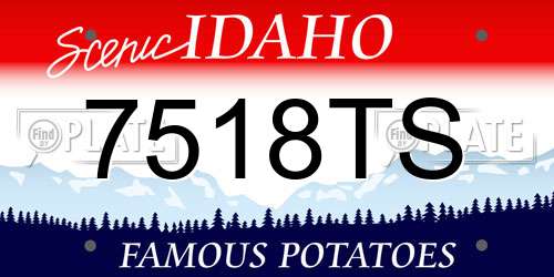 7518TS Idaho License Plate
