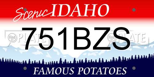 751BZS Idaho License Plate