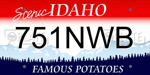 751NWB Idaho License Plate