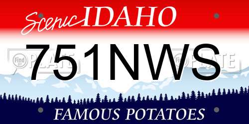 751NWS Idaho License Plate