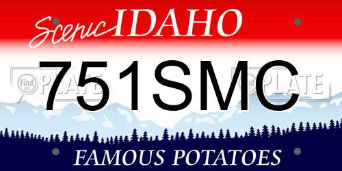 751SMC Idaho License Plate