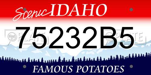 75232B5 Idaho License Plate