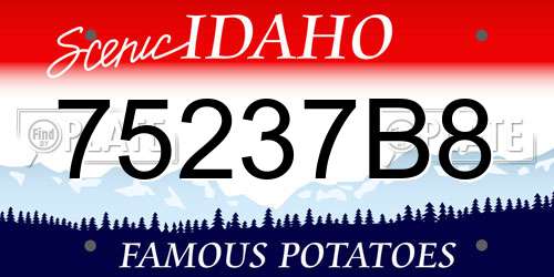 75237B8 Idaho License Plate