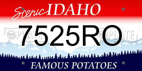 7525RO Idaho License Plate