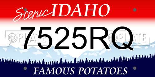 7525RQ Idaho License Plate