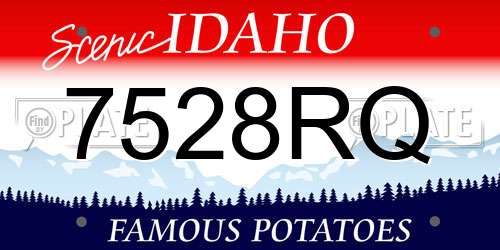 7528RQ Idaho License Plate