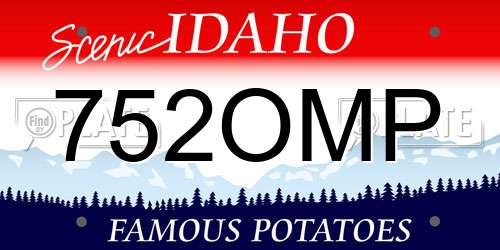 752OMP Idaho License Plate