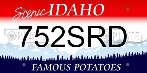752SRD Idaho License Plate