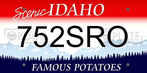 752SRO Idaho License Plate