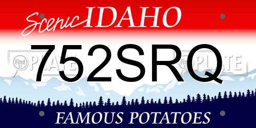 752SRQ Idaho License Plate