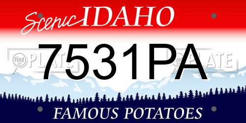 7531PA Idaho License Plate