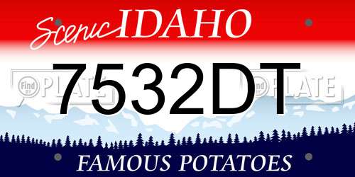 7532DT Idaho License Plate