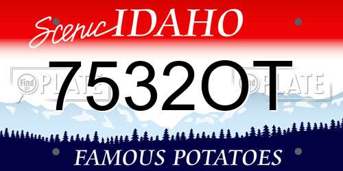 7532OT Idaho License Plate