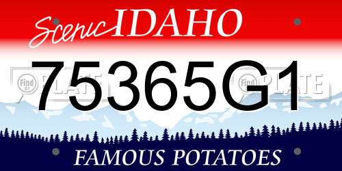 75365G1 Idaho License Plate