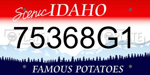 75368G1 Idaho License Plate
