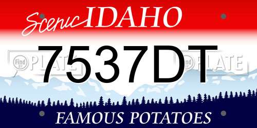 7537DT Idaho License Plate