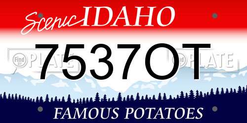 7537OT Idaho License Plate
