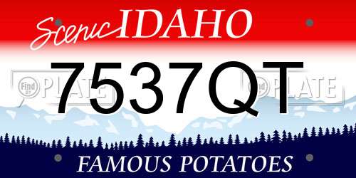 7537QT Idaho License Plate
