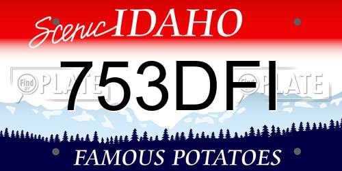 753DFI Idaho License Plate