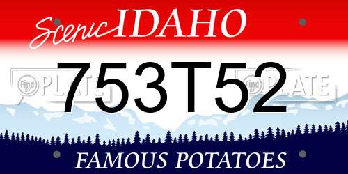 753T52 Idaho License Plate
