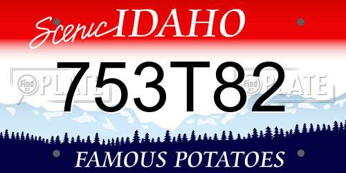 753T82 Idaho License Plate