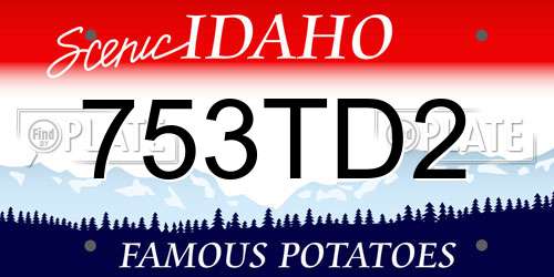 753TD2 Idaho License Plate