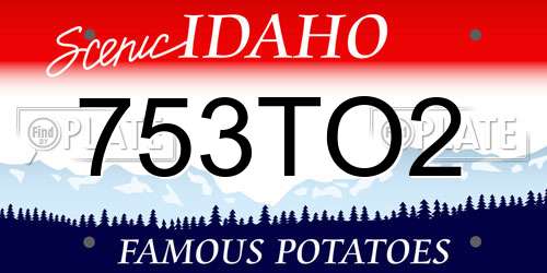 753TO2 Idaho License Plate