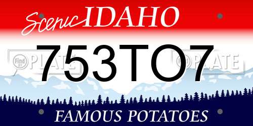 753TO7 Idaho License Plate