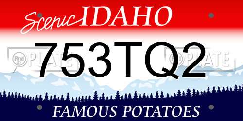 753TQ2 Idaho License Plate