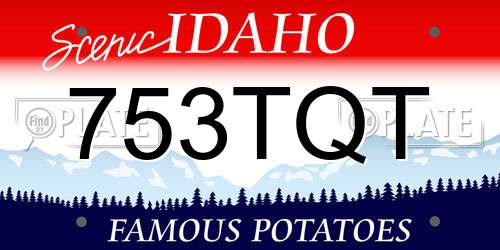 753TQT Idaho License Plate