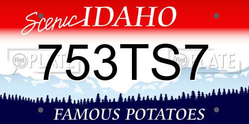 753TS7 Idaho License Plate
