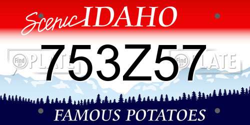 753Z57 Idaho License Plate