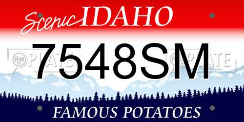 7548SM Idaho License Plate