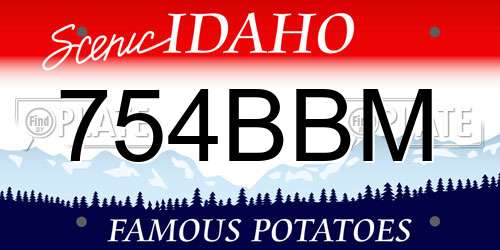 754BBM Idaho License Plate