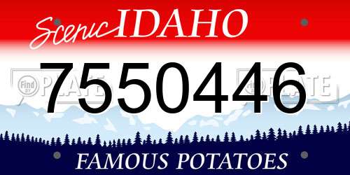 7550446 Idaho License Plate