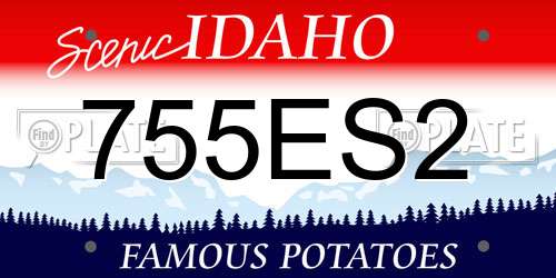755ES2 Idaho License Plate