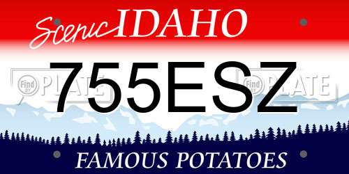 755ESZ Idaho License Plate