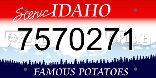 7570271 Idaho License Plate