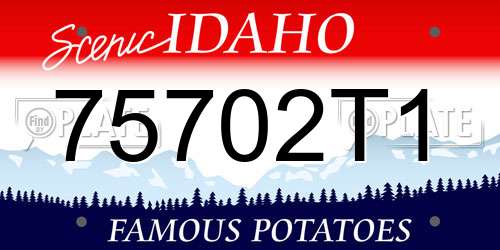 75702T1 Idaho License Plate