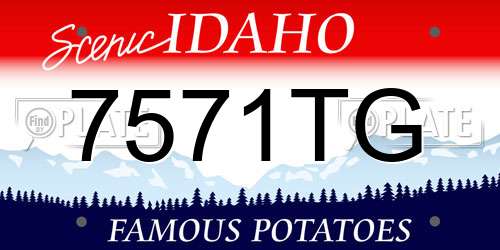 7571TG Idaho License Plate