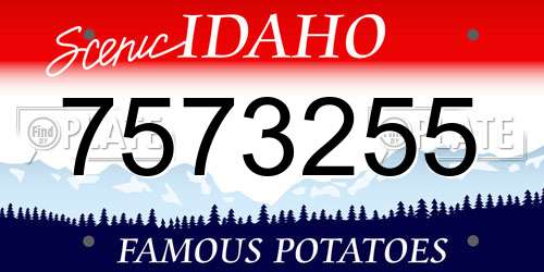 7573255 Idaho License Plate