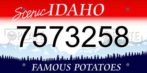 7573258 Idaho License Plate