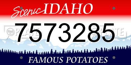 7573285 Idaho License Plate