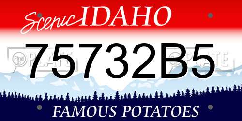 75732B5 Idaho License Plate