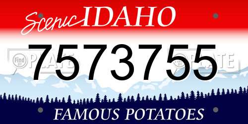 7573755 Idaho License Plate