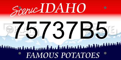 75737B5 Idaho License Plate