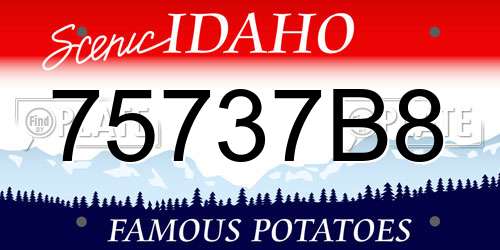 75737B8 Idaho License Plate