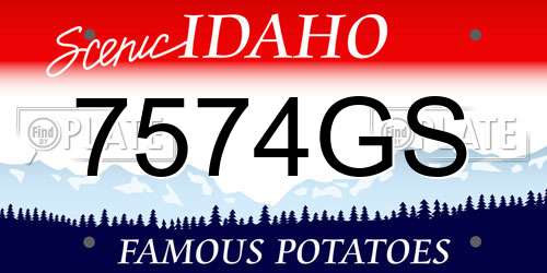 7574GS Idaho License Plate