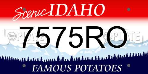 7575RO Idaho License Plate