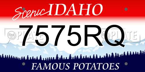 7575RQ Idaho License Plate